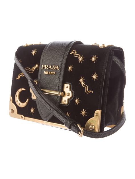 prada strology purse|Prada astrology velvet shoulder bag.